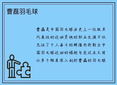 曹磊羽毛球