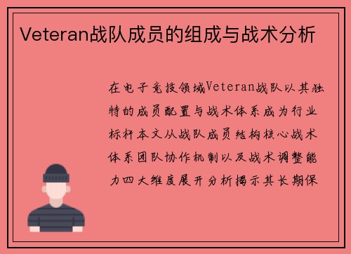 Veteran战队成员的组成与战术分析